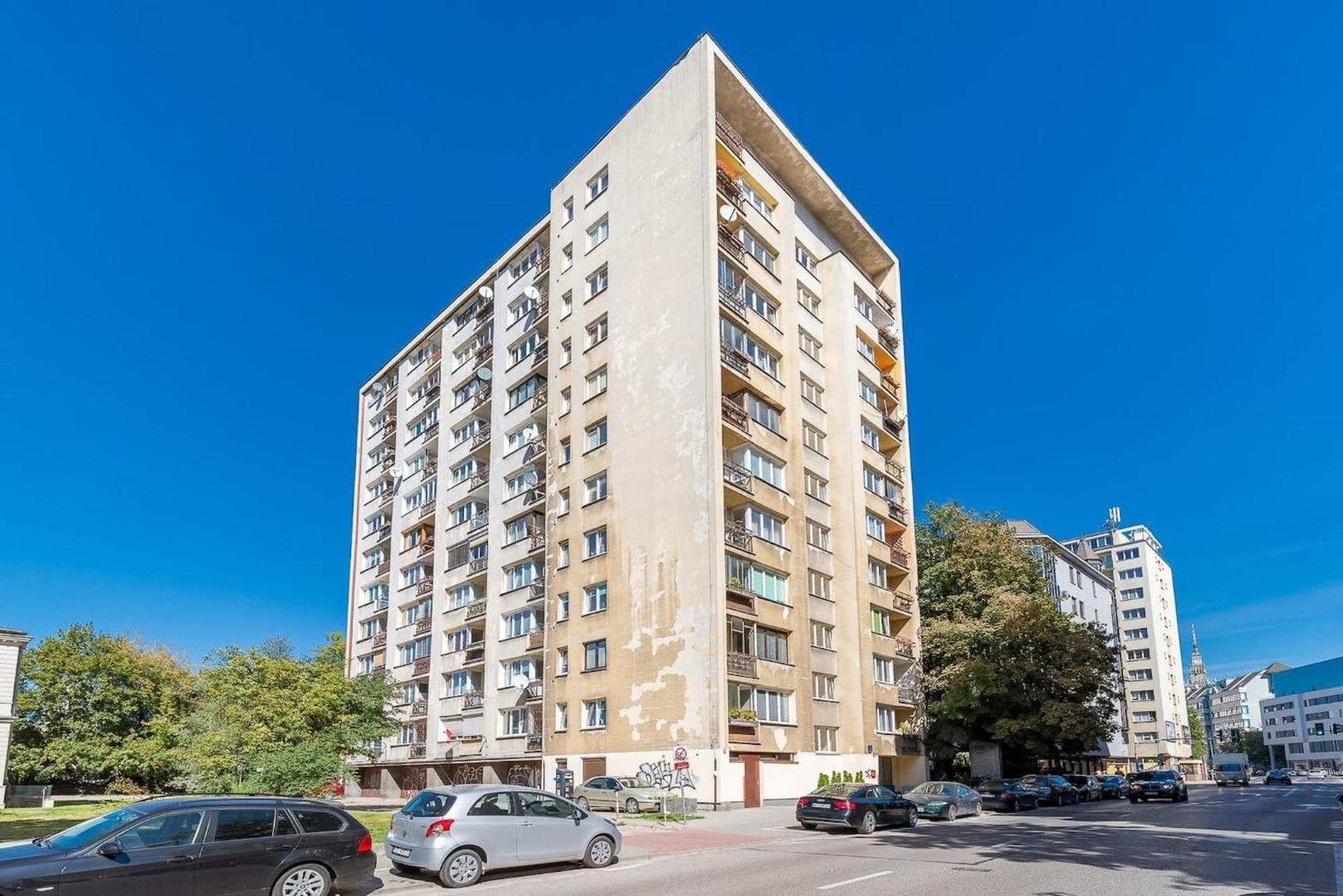 Navy Aesthetic Apartment With Balcony By Noclegi Renters Warsaw Exterior photo
